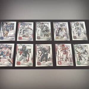 2025 Bowman University Chrome WR Football Card Lot – 10 Cards | Mint